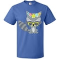 thumbnail image 3 of Inktastic Hipster Raccoon, Raccoon With Glasses, Flowers T-Shirt, 3 of 5