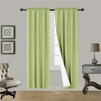 Lime green R64 1 panel solid lined foam backing blackout window curtain treatment drape rod pocket matte smooth fabric 37"wide x84"long