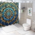 thumbnail image 7 of GOSMITH Retro Flowers Vintage Design Mandala Paisley Pattern Tribal Boho Abstract Circle Durable and Washable Shower Curtain Multiple Sizes White, 7 of 7