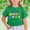 Green, variant on RTKFRFLM Girls St. Patrick's Day T-Shirt Clover Print Short Sleeve Crewneck Top Green 5-6 Years