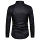 thumbnail image 4 of pstuiky hombres de manga larga, Camisa de manga larga con solapa y bolsillo con botones de color liso estilo gótico para hombre Tops casuales para hombres m, 4 of 4