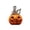 C, variant on Halloween Pumpkin Skull Glow in the Dark Decoration, Light Up Jack-o'-Lantern Creative Skeleton Head Figurine Statue for Tabletop Desk Shelf Mantel Fall Thanksgiving Indoor Home Decor Accent