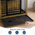 thumbnail image 4 of EuKer 38.58" Heavy Duty Dog Kennel, Wooden Dog Crate Furniture with Wheels and Removable Tray for Small Medium Dogs, 4 of 7