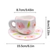 thumbnail image 2 of Tea Cup Set, Coffee Cups Ceramic, Handheld Ceramic Cup South Korean Mark Cup Network Red Ins Wind Coffee Cup Water Cup Set, Coffee Cup Set, Coffee Sets Gift, Coffee Cups Set, Cute Coffee Cups, 2 of 3