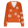 thumbnail image 4 of Tumotour Cardigan Sweaters For Women Buttons Floral Print V Neck Long Sleeve Rib Knit Open Front Knit Cardigan Sweaters Womens Fall Fashion 2024 Casual Loose Fashion Cute Tops, 4 of 4