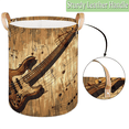 thumbnail image 4 of Qzaxky Kinds Of Guitar Musical Theme Laundry Basket Organizer Foldable Tall Large Laundry Basket Collapsible Folding Laundry Basket Dirty Clothes Fabric, 4 of 7