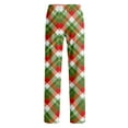 thumbnail image 3 of Dwelliawo Mens Pj Pants Matching Pjs Pants Comfy Pajama Pants Christmas Plaid Cute Bottoms Baggy Fleece Drawstring Sweatpants Army Green S, 3 of 6