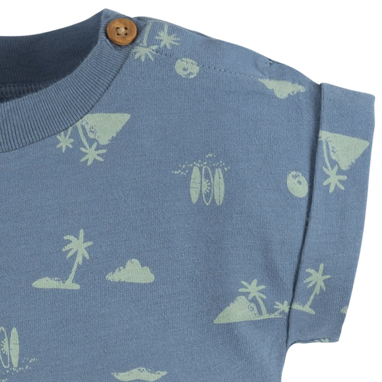 Gerber Baby Boy Rompers, 2-Pack Surfing Design photo 5