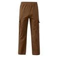 thumbnail image 4 of Boys Pants Size 11-12 Boys Cargo Pants Kids Youth Baggy Elastic Waist Hiking Casual Jogger Pant Slacks Uniform Trousers for 5-16 Years, 4 of 6