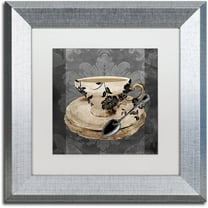 Trademark Fine Art "Vintage Cafe I" Canvas Art by Color Bakery White Matte, Silver Frame