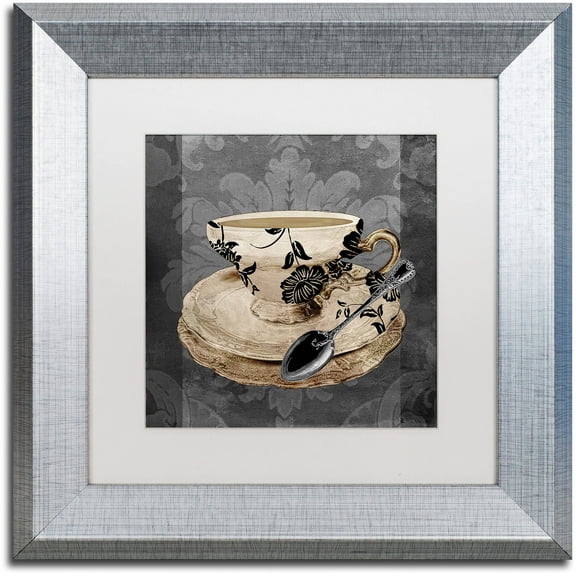 Trademark Fine Art "Vintage Cafe I" Canvas Art by Color Bakery White Matte, Silver Frame