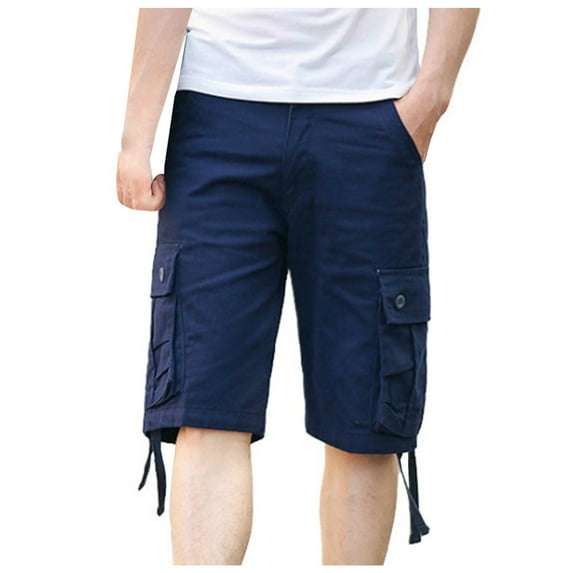 Turilly Plus Size Shorts for Men Workwear Shorts Slim Fit Pocket Zipper Straight Pants Casual Sports Shorts Shorts