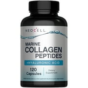 Marine Collagen Peptide Supplement with Hyaluronic Acid | 120 Capsules for Men and Women | by NeoCell