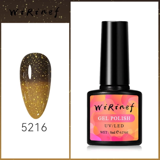 Esmalte de uñas en gel que cambia de color, con cambio de temperatura, esmalte de uñas en gel, esmalte de uñas en gel, colección Sky, uñas con degradado, para decoración de uñas DIY en casa.