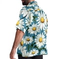 thumbnail image 3 of Daisy Men's Short Sleeve Casual Printed Button Down Beach Shirt - Summer Unisex Top, 3 of 6