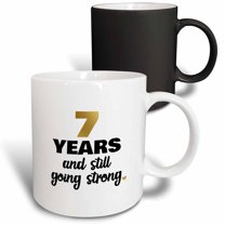 3drose, 7 Year Anniversary Still Going Strong Gift for 7th Wedding Anniversary, 11oz Magic Transforming Mug