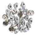thumbnail image 3 of Botón de cristal 18 mm plateado Perfecl Botones de tapicería 2X25 piezas para decoración de tapicería de sofá, 3 of 8