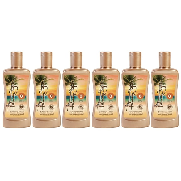 Panama Jack Sunscreen Tanning Lotion - SPF 8, PABA, Paraben, Gluten & Cruelty Free, Antioxidant Moisturizing Formula, Water Resistant (80 Minutes), 6 FL OZ (Pack of 6)