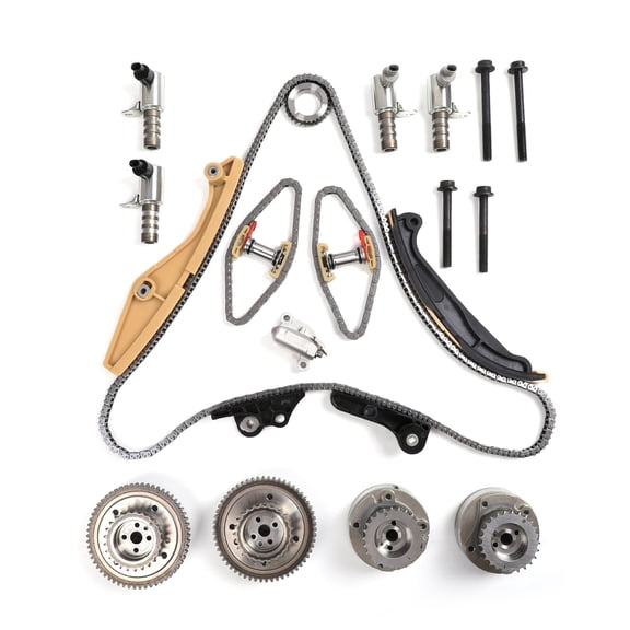 Woudy Timing Chain Kit with VVT Cam Phasers for Ford F-150 Lincoln MKX 3.5L 2011-2017