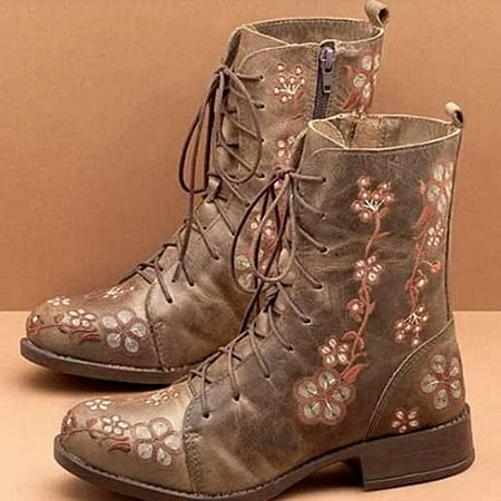 

Women s Ladies Fashion Casual Square Long Ankle Boots Slip On Shoes Note Please Buy One Or Two Sizes Larger