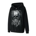 thumbnail image 4 of LMLYSoH Women Hooded Sweatshirt, Adults Casual Skull Print Long Sleeve Cardigan with Pockets, 4 of 9
