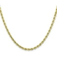 thumbnail image 2 of Solid 10k Yellow Gold 3.5mm Diamond-cut Rope Chain - 8" Bracelet, 2 of 8