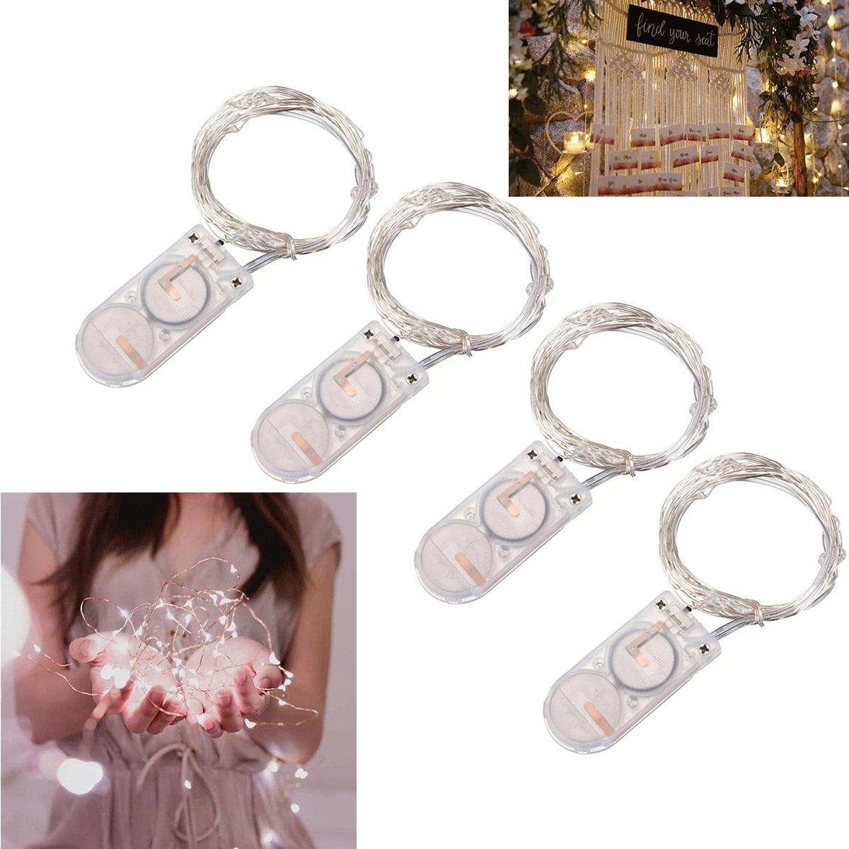 Guirlande Lumineuse LED 1M - 10 LEDs - À Piles - Déco Noël, Fête, Chambre