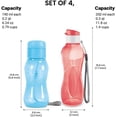 thumbnail image 5 of Milton 4-Pack Kids Water Bottles, 6 & 12 oz Leak-Free Flip Lid Sport Bottles, Red/Blue, 5 of 5