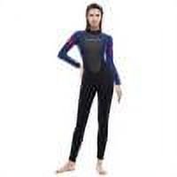 Traje de Neopreno Trajes de buceo de una pieza Hombres Mujeres Trajes de neopreno de 3 mm (Azul oscuro Mujer L) Ygjytge Azul oscuro mujer T L para Unisex