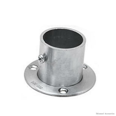

Stainless Steel Pole Socket Flange Rod Holder Wall Mount Pipe Bracket For Closet
