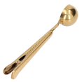 thumbnail image 2 of Coffee Spoon Sealing Clip 2 in 1 Stainless Steel Tight Sealing Deepen Design Convenient Practical Coffee Drinking ToolsGolden, 2 of 3