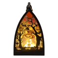 thumbnail image 1 of Wzzjkit Halloween LED Triangles Lantern Electronic Candle with Pumpkin Coffin and SkeletonElements, 1 of 5
