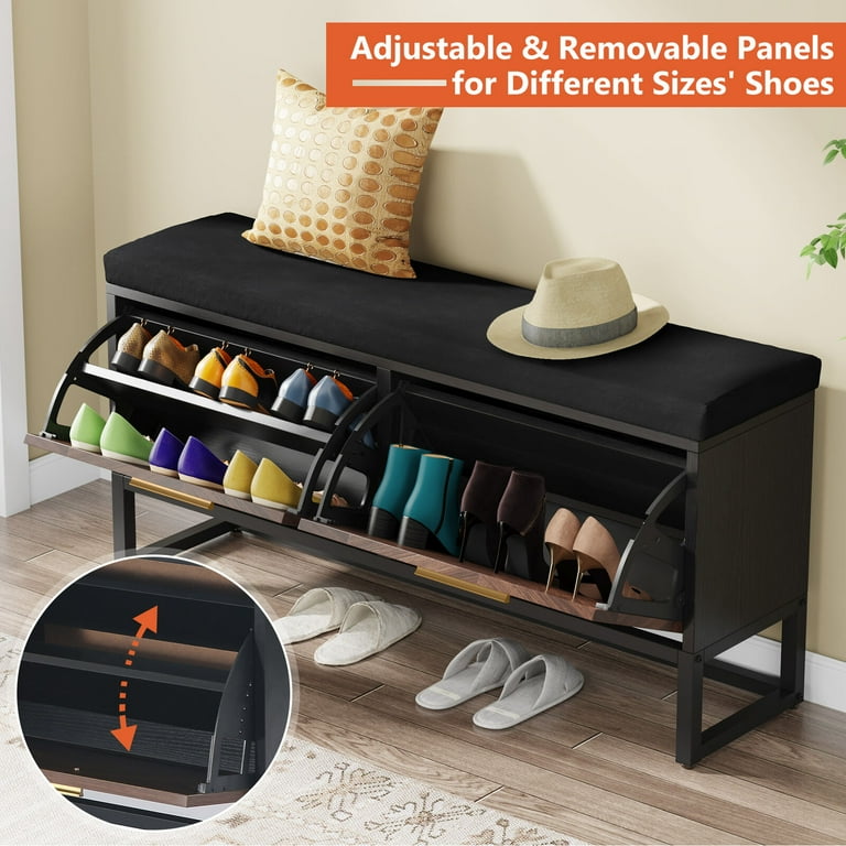  Entryway Bench with Hidden Shoe Storage,Shoe Rack