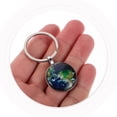 thumbnail image 4 of 10 llaveros con forma de globo terráqueo semicircular, colgante del sistema solar, planeta Tierra, llavero para mochila, adorno colgante, recuerdo de viaje para hombres y mujeres., 4 of 7