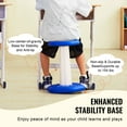 thumbnail image 3 of Kids Wobble Chair Active Stool with Sponge Cushion Improves Focus Posture Calm for School Home Age 7 14 Blue, 3 of 6