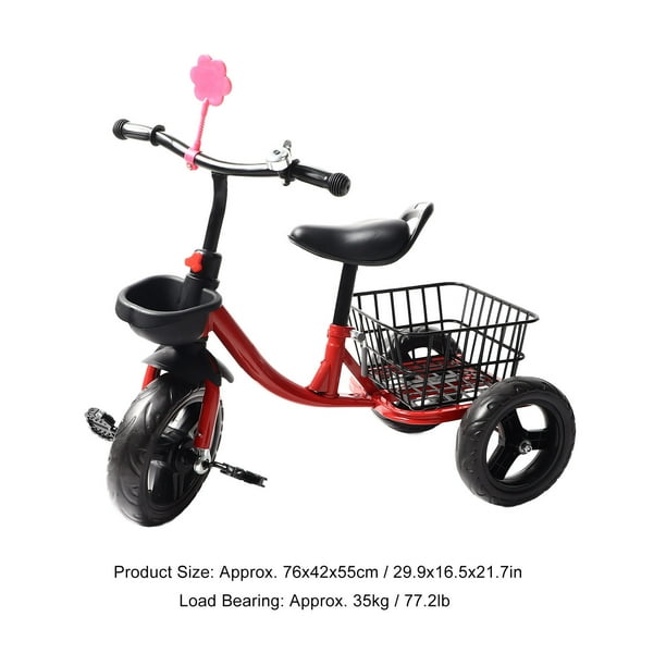 Triciclo Para Ninos Comodo Diseno De Pedal De Agarre Triciclos De Equilibrio Para Ninos Y Ninas Seguro Para Interiores Bodega Aurrera en linea