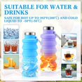 thumbnail image 4 of 4 Pcs Collapsible Water Bottles 17 oz Reusable Silicone Foldable Travel Water Bottle Portable Leak Proof Sports Water Bottles for Gym Camping Hiking, 4 Colors, 4 of 5