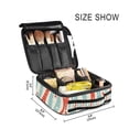 thumbnail image 3 of FORMRS Travel Makeup Bag Large Capacity Train Case Cosmetic Organizer with Adjustable Dividers, Light Blue Pattern, 3 of 8