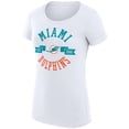 thumbnail image 2 of Women's G-III 4Her by Carl Banks White Miami Dolphins City Team Graphic Lightweight Fitted Crewneck T-Shirt, 2 of 3