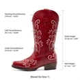 thumbnail image 2 of DREAM PAIRS Women's Mid-Calf Cowboy Boots Embroidered Western Boots with Square Toe Classic Chunky Heel Vegan Leather Boots, 2 of 9
