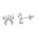 thumbnail image 1 of Aretes de Moño Pequeños para Adolescentes en Plata Esterlina (0.31in), 1 of 1