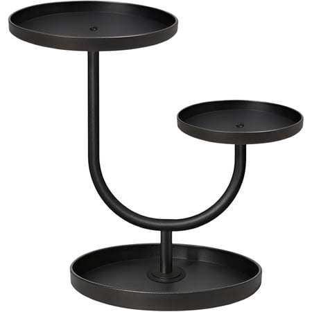Cupcake Stand 3 Tier Metal Cake Stand Black Dessert Table Display Set Round Display Stands Cookies Fruit Serving Tray for Cupcakes Pastries Fruit & Veggie