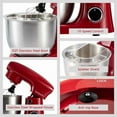 thumbnail image 4 of 3-in-1 Stand Mixer, 5.3-QT Stainless Steel Bowl, 10-Speed Tilt-Head Kitchen Electric Mixer, Dough Hook, Beater, Whisk, 300W, Red, 4 of 9
