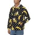 thumbnail image 3 of Kdxio Banana Print Men Hoodies Casual Hoodies for Men with Zip Pockets Full Zip Long Sleeve Sweatshirt Sports Hooded Jacket-Small, 3 of 5