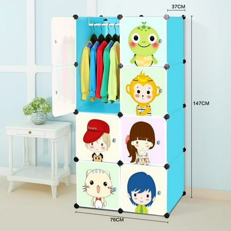 Toytexx Portable Diy Closet Cabinet Wardrobe For Children And Kids