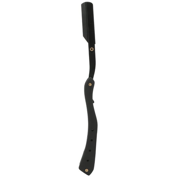 Stainless Steel Barber Straight Edge Razor Men Folding Manual Shaver (Without Blade)Black