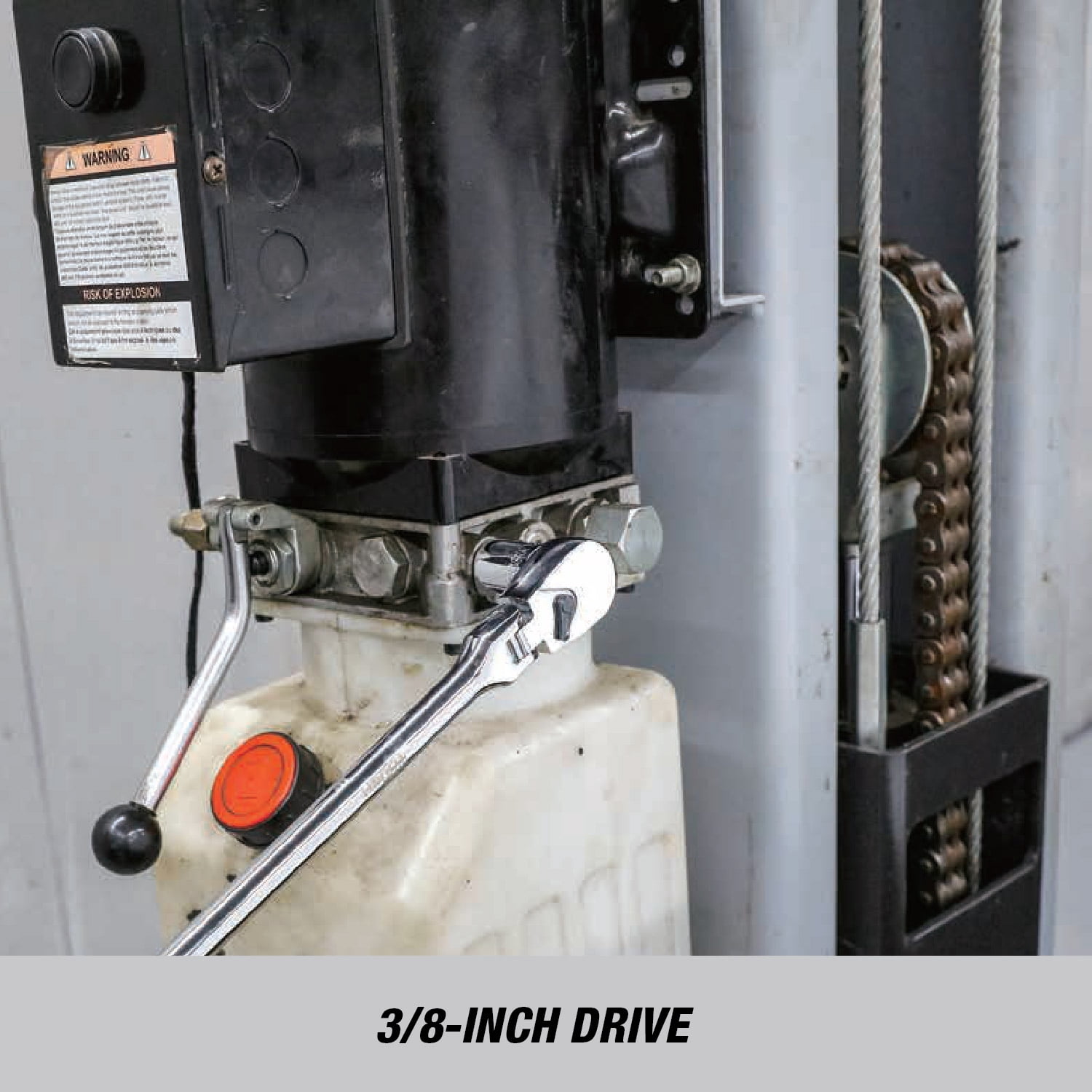 Hyper Tough 3/8-inch Drive 14-inch Flex-Head Ratchet