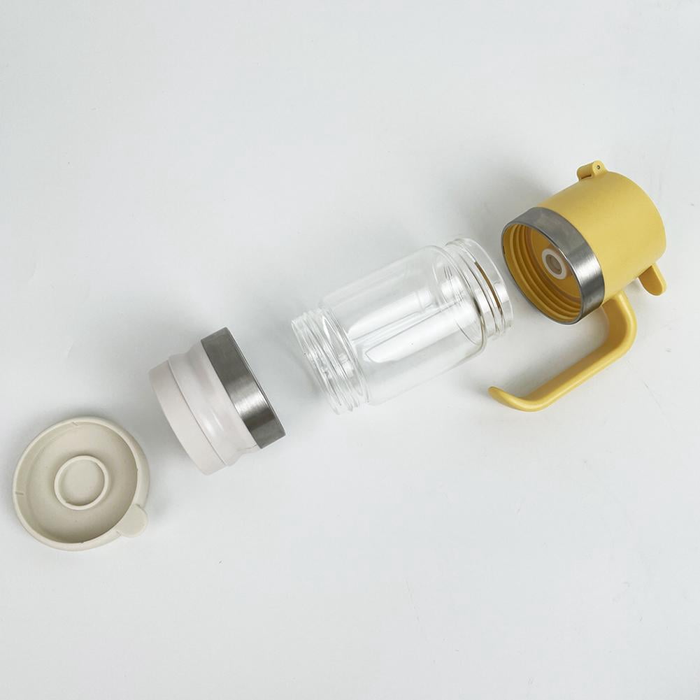 No-Drip Honey Dispenser, Honey Dispensers No Drip Glass, Maple Syrup Dispenser, 11.8 OZ Honey Jar with Handle