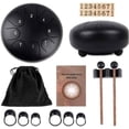 thumbnail image 7 of Steel Tongue Drum 6 Inch 11 Notes, Waterproof Hand Pan Rain Drum with 2 Mallets, Soft Bag & Music Book for Meditation, Yoga, Musical Education, 7 of 7