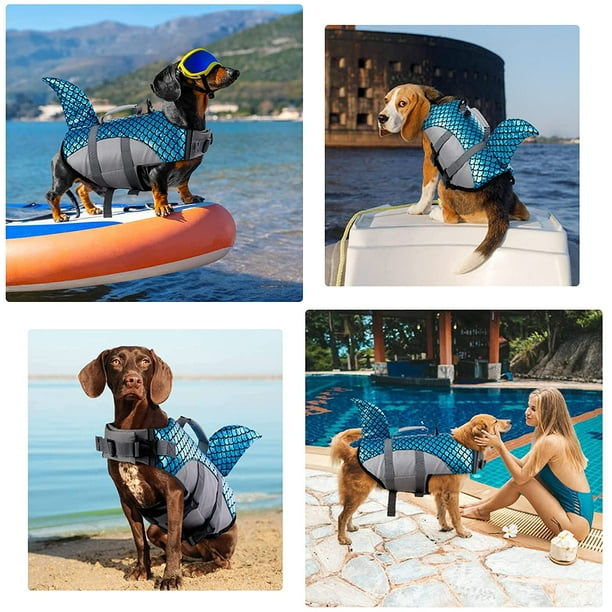 IGUOHAO Dog Life Jacket Vest Adjustable Dogs Swimming Vest with